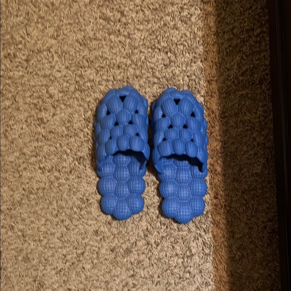 mens Blue Bubble Slides - Picture 1 of 1